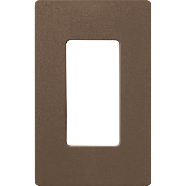 Lutron Claro 1 Gang Wall Plate for Decorator/Rocker Switches, Satin, Espresso (SC-1-EP) (1-Pack)