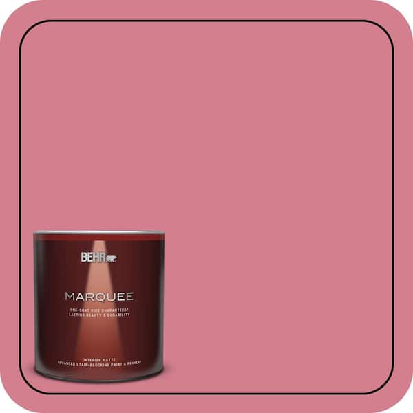 BEHR MARQUEE 1 qt. #P140-4 I Pink I Can Matte Interior Paint & Primer