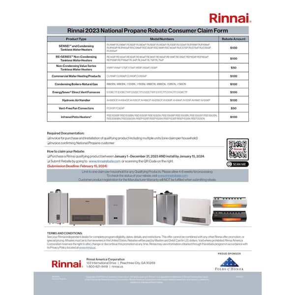 Rinnai Super High Efficiency Plus 9 GPM Residential 160,000 BTU/h 58.3 kWh  Propane Exterior Tankless Water Heater RU160eP - The Home Depot