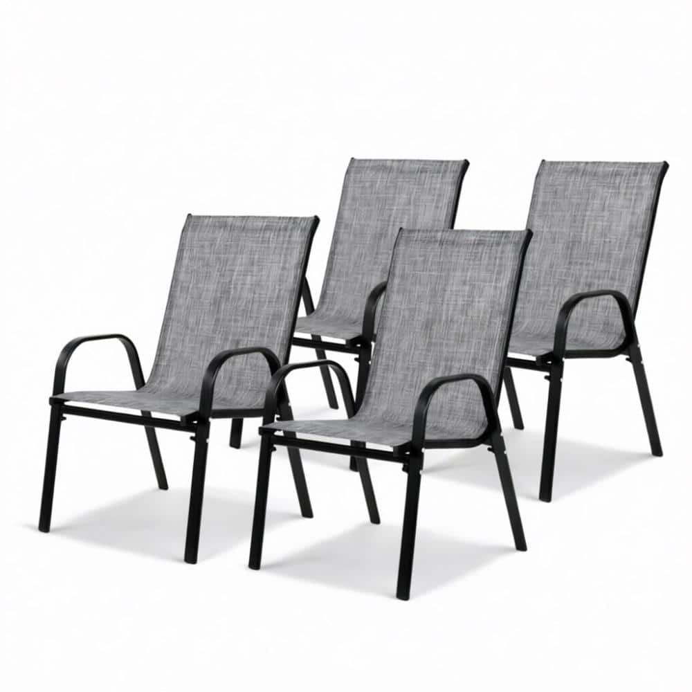 "24.41"" W Gray Metal Patio Chairs 4 pack" price history on PriceWatchPro