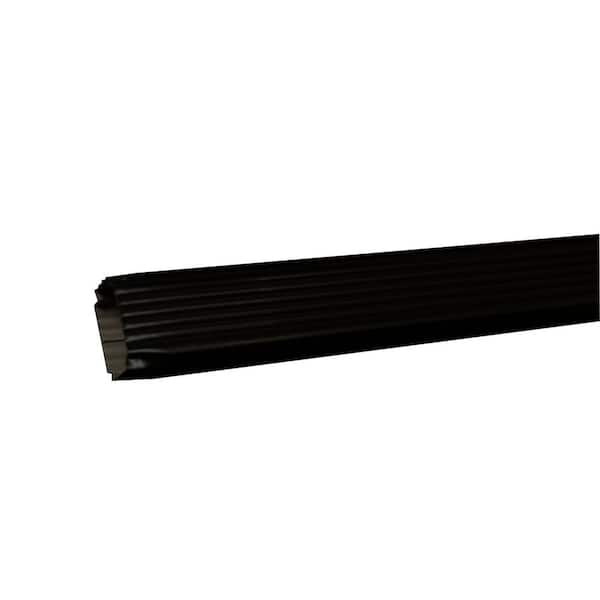 2 in. x 3 in. x 10 ft. Black Aluminum Downspout