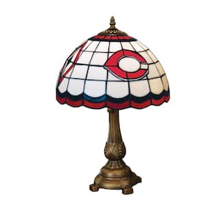 MLB -19.5 in. Antique Bronze Reds Tiffany Table Lamp