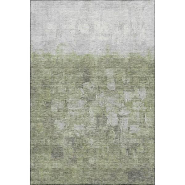Mayfield Premium Machine Washable Abstract AMF2119 Fern 10 ft. x 14 ft. Area Rug