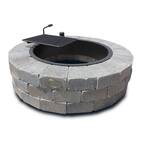 Grand 48 in. Fire Pit Kit in Bluestone with Cooking Grate