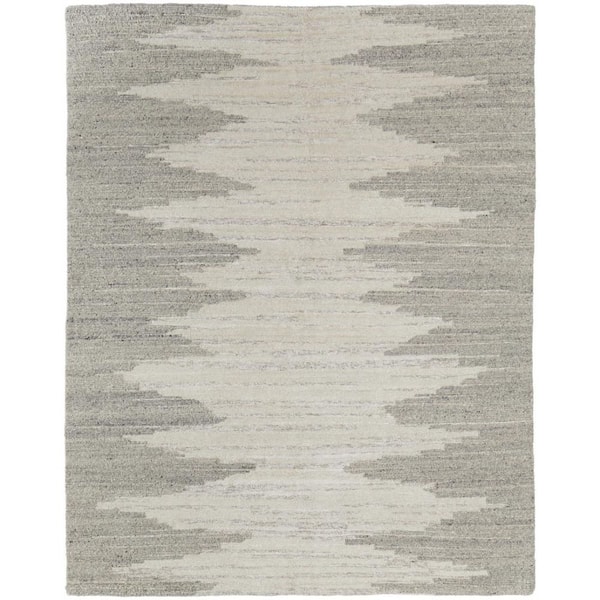 2 ft. x 3 ft. Gray, Ivory Abstract Area Rug