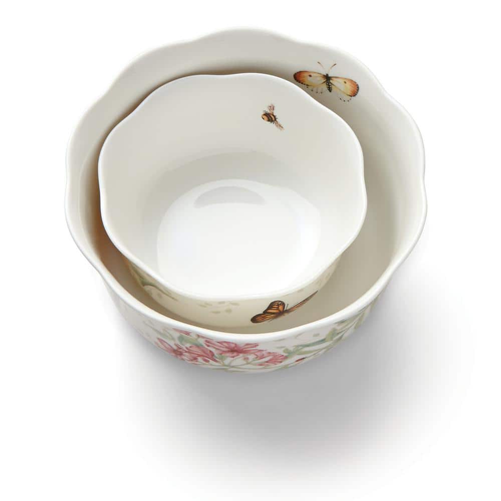 Butterfly Meadow Floral Ceramic Soup Bowl Set