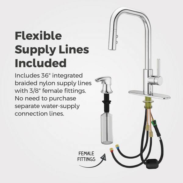Pfister Zanna Single Handle Pull Down Sprayer Kitchen Faucet with
