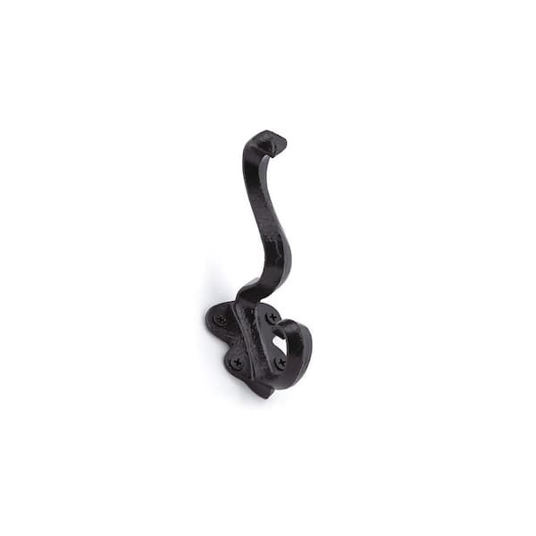 4-3/4 in. (120 mm) Matte Black Classic Wall Mount Hook