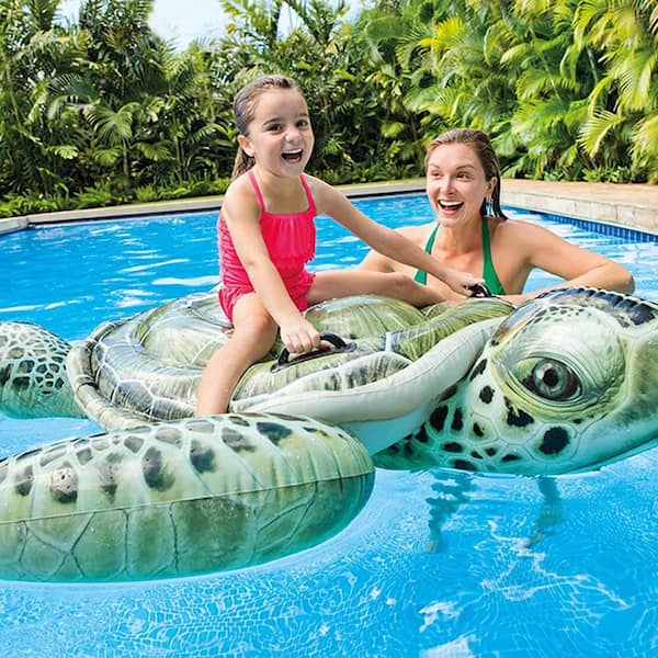 Realistic Sea Turtle Ride-On Pool Inflatable