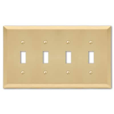 AMERELLE Contemporary 4 Gang Toggle Wood Wall Plate - Unfinished Ash ...