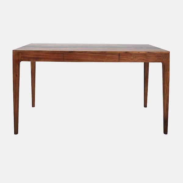 wetiny 24 in. Brown Wood 1-Drawer Writing Desk