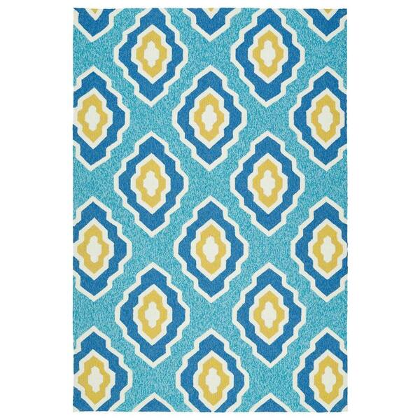 Kaleen Escape Blue 5 ft. x 8 ft. Indoor/Outdoor Area Rug