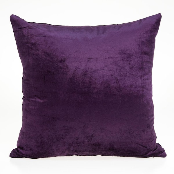 Unbranded Alba Purple Solid Bolster Throw Pillow