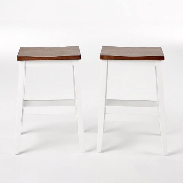 White and discount walnut bar stools