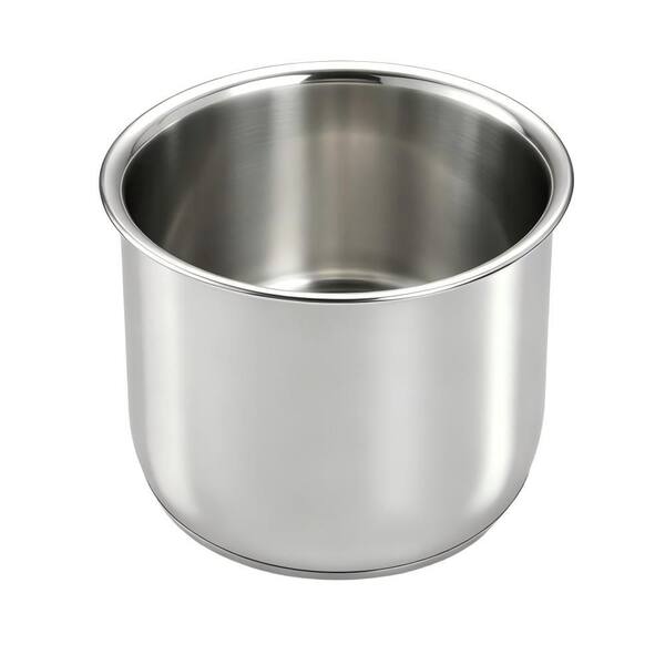 8 qt. Non-Stick Stainless Steel Inner Pot Compatible with Ninja Foodi Accessories, Replacement Insert Liner in Silver