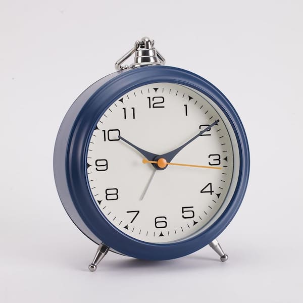 Browns/Tans Metal Vintage Bronze Metal Analog Alarm Clock Antique