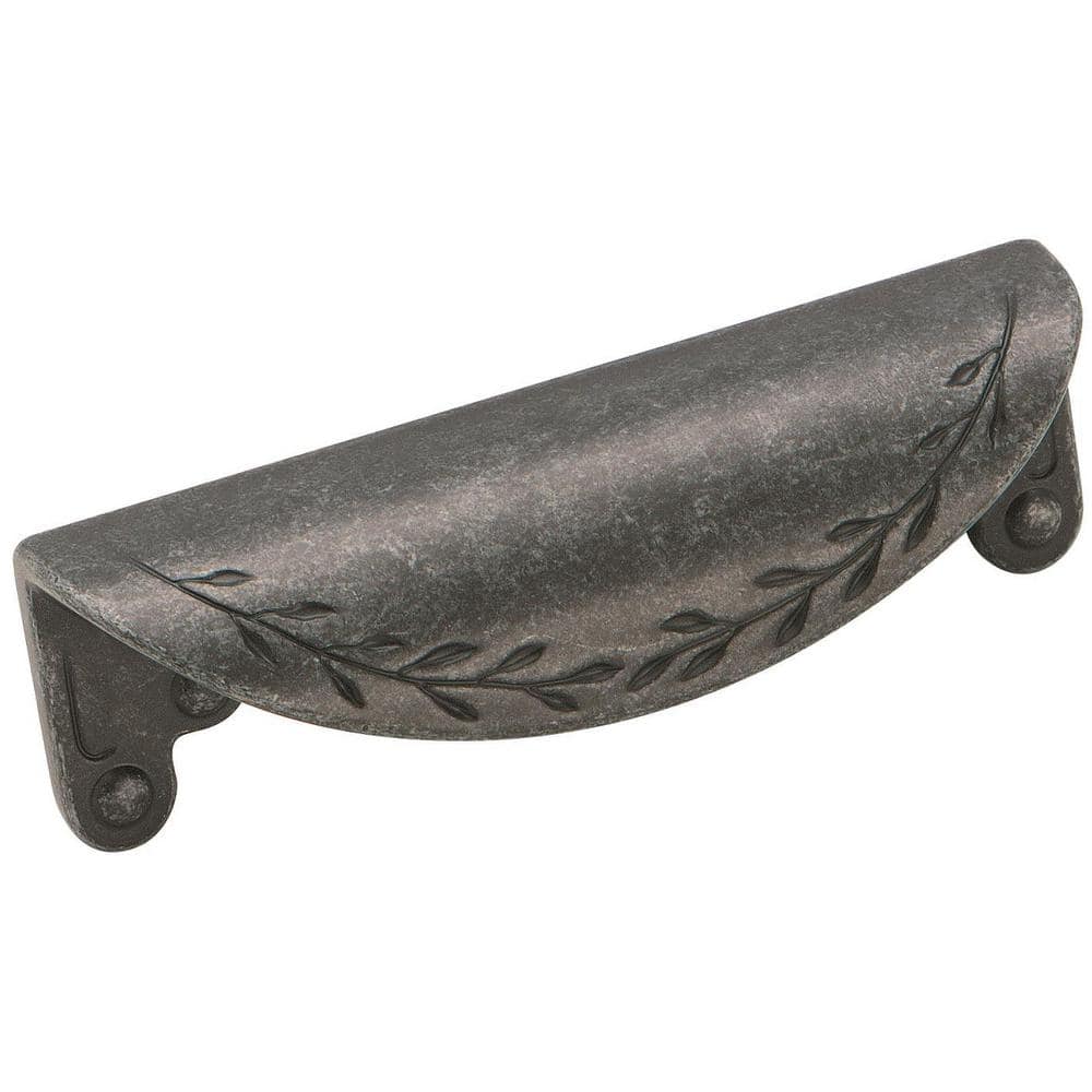 Natures Splendor 3 in. (76mm) Traditional Wrought Iron Dark Cabinet Cup Pu
