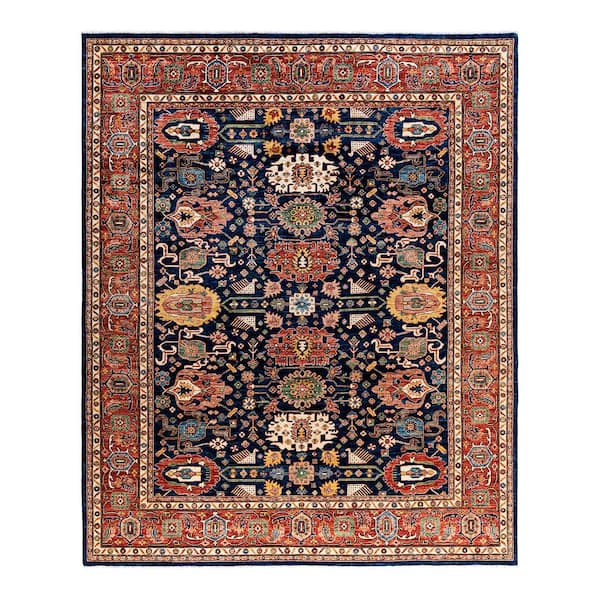 Solo Rugs Serapi Blue 8 ft. x 10 ft. Tribal Wool Indoor Area Rug