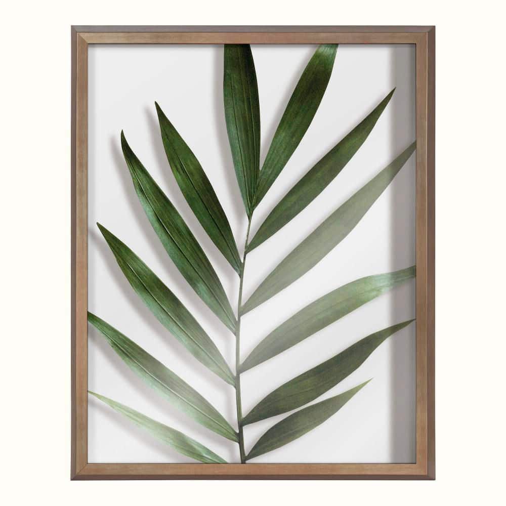Gold Framed Botanical Print on Glass, 16" x 20"