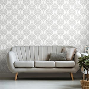 Hygge Fern Damask Vinyl Peel & Stick Repositionable Wallpaper Roll (Covers 28.18 Sq. Ft.)