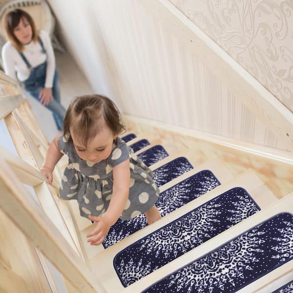 Non Slip Wool Carpet Runner & Stair Treads RIVER ROCK flannel 