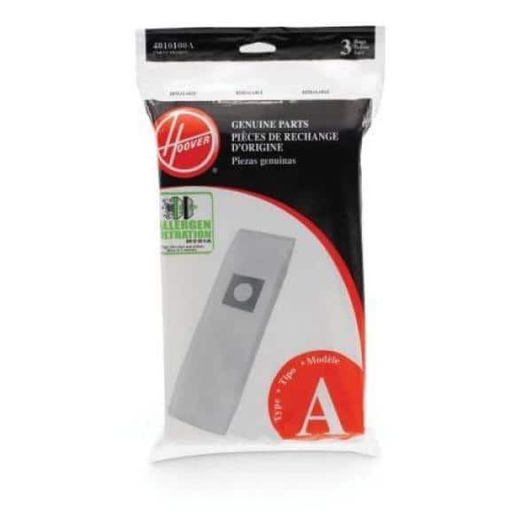 Type-A Allergen Filtration Bags for Select Hoover Upright Cleaners (3-Pack), Fits Hoover Conquest Bagged Upright Vacuums