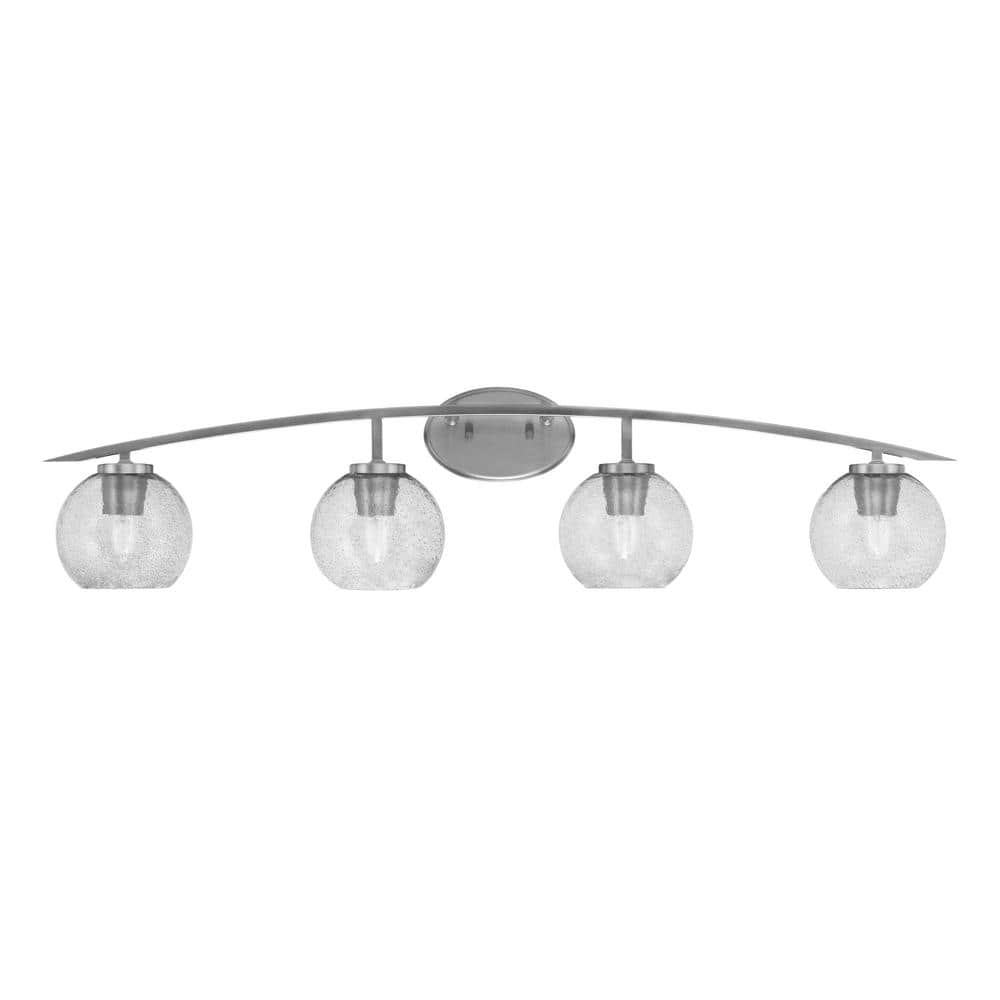 Siena 40 in. 4-Light Graphite Vanity-Light Graphite with 5.75 in. Smoke Bub