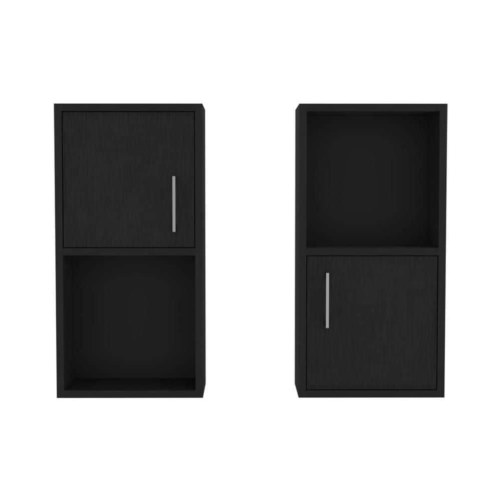 11.8 in. W x 23.6 in. H Black Rectangular Engineered Wood Surface Mount Medicine Cabinet without Mirror in Modern Black price history on PriceWatchPro