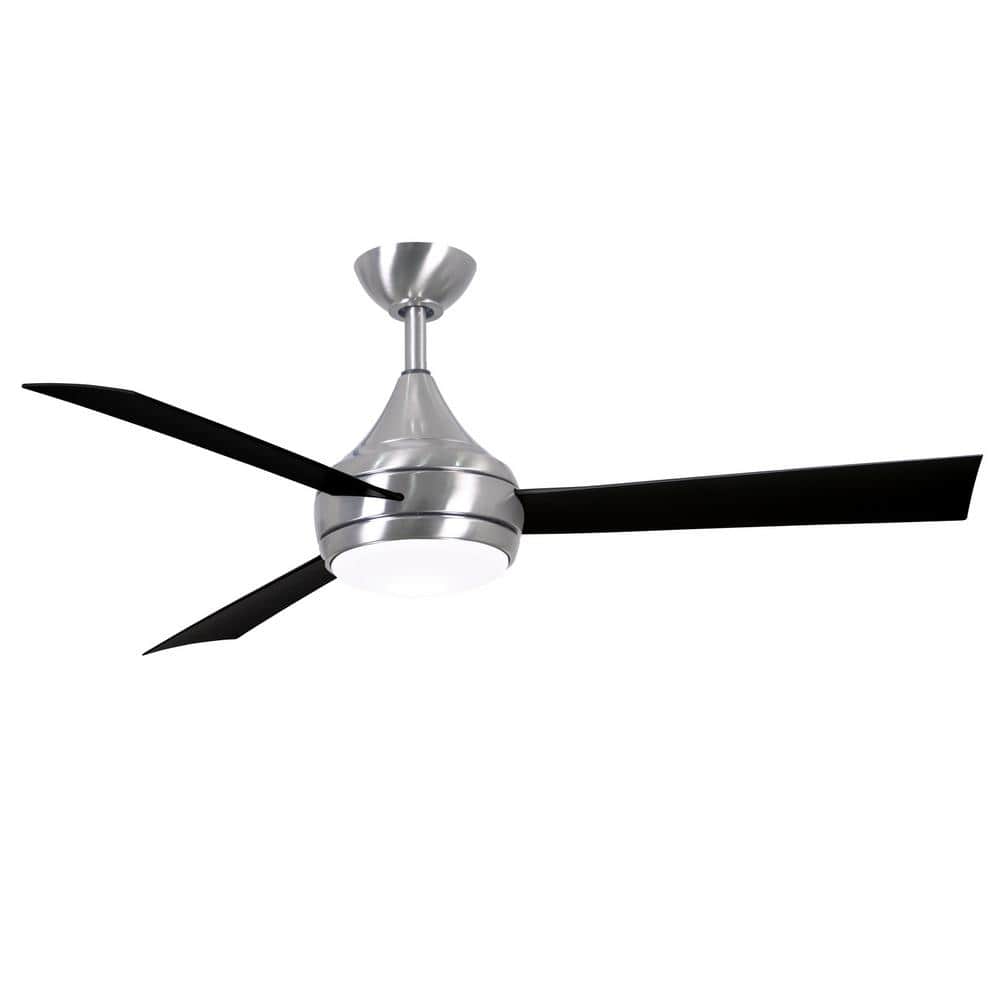 Matthews Fan Company Donaire 52 in. Integrated LED Indoor/Outdoor Silver Ceiling Fan with Remote Control Included -  DA-BS-BK
