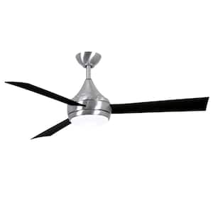 Donaire 52 in. Integrated LED Indoor/Outdoor Silver Ceiling Fan with Remote Control Included