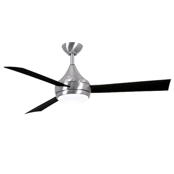 Matthews Fan Company Donaire 52 in. Integrated LED Indoor/Outdoor Silver Ceiling Fan with Remote