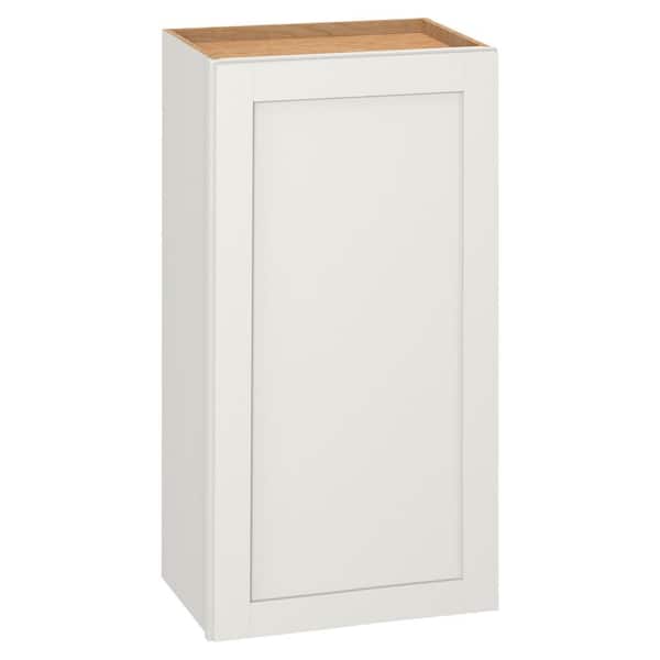 Hampton Bay Westfield Feather White Shaker Stock Assembled Wall Kitchen Cabinet (18 in. W x 12 in. D x 36 in. H)