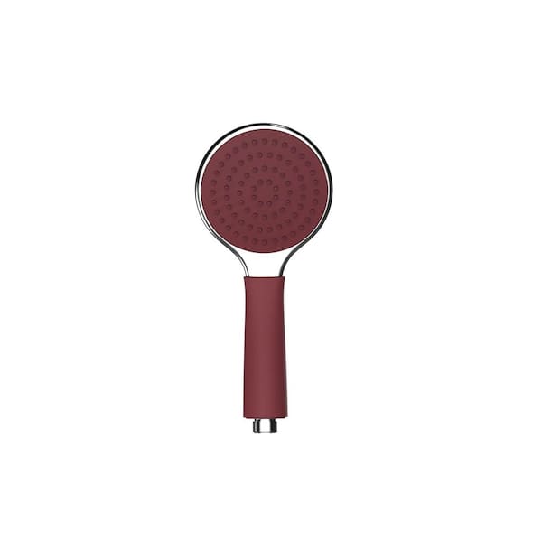 Unbranded Wide Colorful Handheld Shower Head with Siliconer Grip 6 Colors (Burgundy)