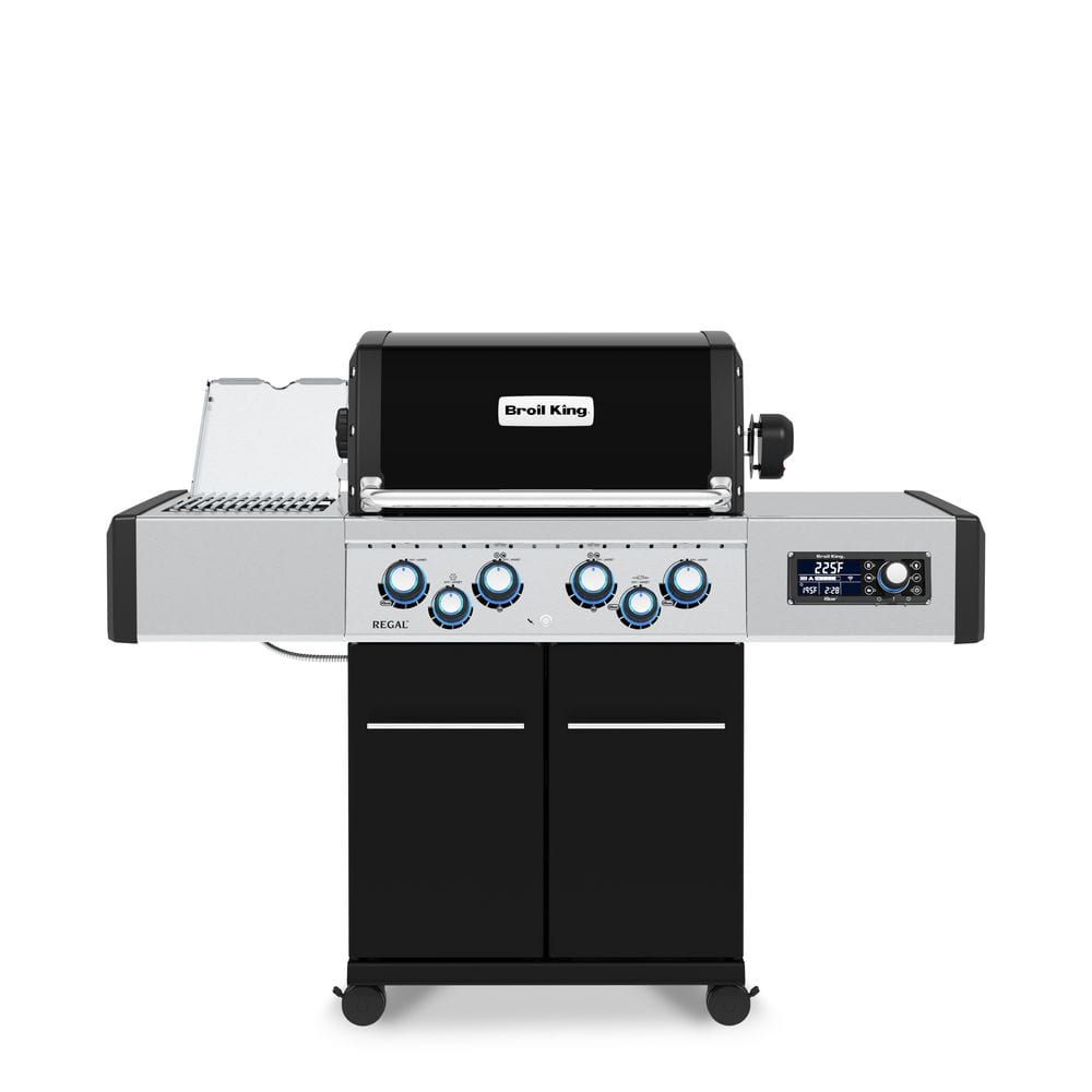 Regal Q 490 Pro IR 4-Burner Propane Gas Grill in Stainless Steel with Side Burner and Rear Rotisserie Burner
