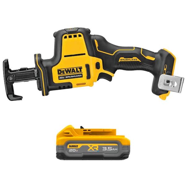 ATOMIC 20V MAX Lithium-Ion Cordless Brushless Compact Reciprocating Saw with 20V MAX XR POWERSTACK 3.5 Ah Battery Pack