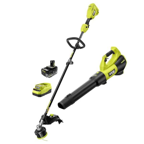 RYOBI ONE+ HP 18V Brushless Cordless 15 in. String Trimmer & 130