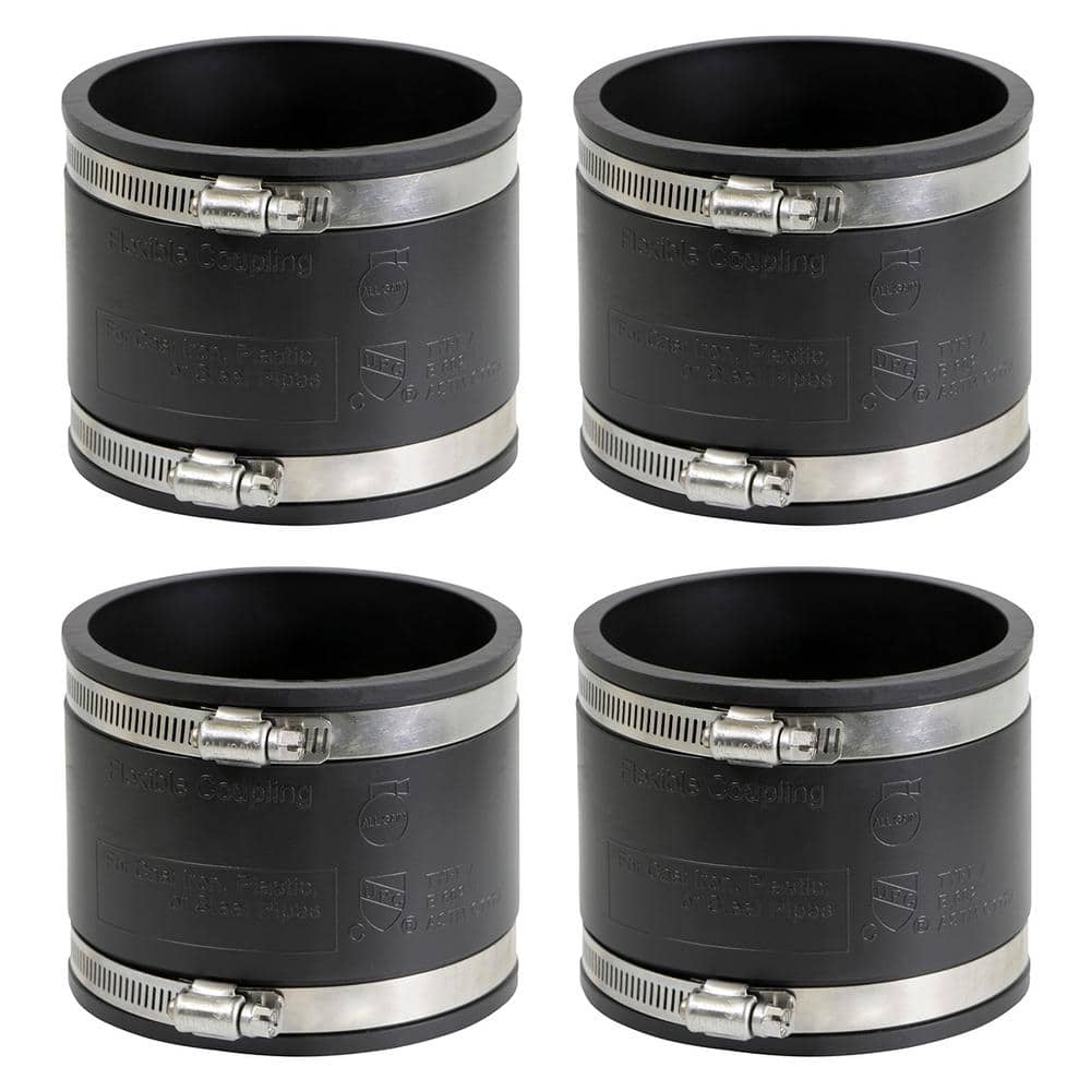 5 in. PVC Flexible Coupling with Stainless Steel Clamps (Pack of 4) price history on PriceWatchPro