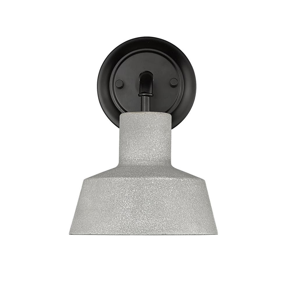 Lloyd10 in. Wide 1-Light Textured Cement Outdoor Hardwired Barn Wall Sconce price history on PriceWatchPro