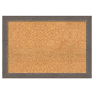 Alta Brown Grey Natural Corkboard 41 in. x 29 in. Bulletin Board Memo Board