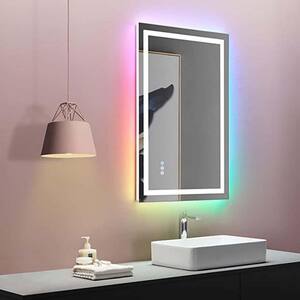 24 in. W x 32 in. H Large Rectangular Frameless Anti-Fog Ceiling Wall Bathroom Vanity Mirror
