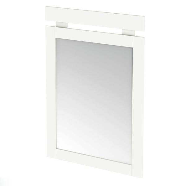 South Shore 43 in. x 29 in. Spectra Pure White Framed Mirror-DISCONTINUED
