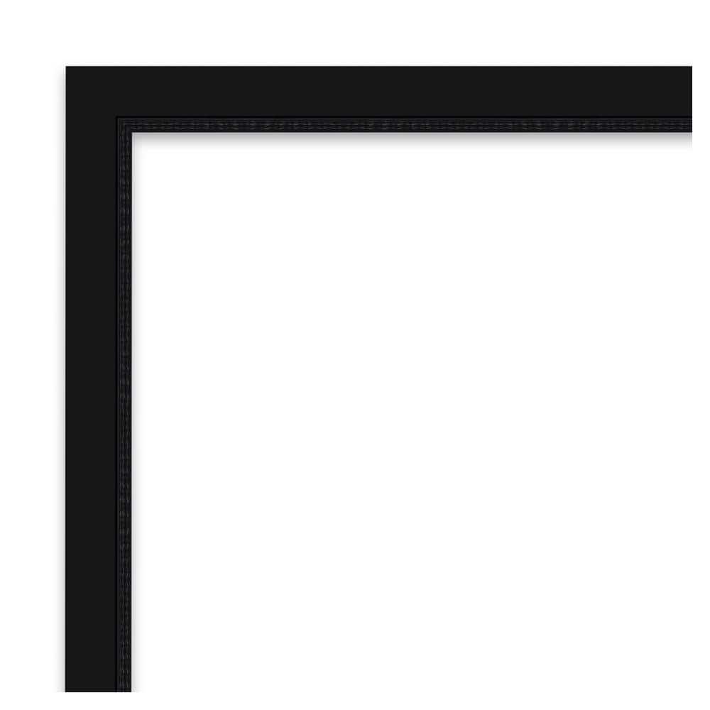 Natural Cork Bulletin Board with Black Plastic Frame, 14" x 32"