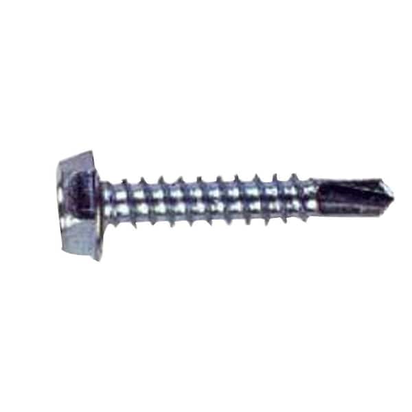 Grip-Rite #12 1-1/2 in. Zinc-Plated Hex-Head Fine Thread Drywall Screws 5 lb. Box