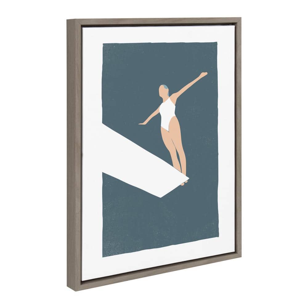 Kate and Laurel Sylvie Contemplation Framed Canvas by Rocket Jack, 18x24, Gray