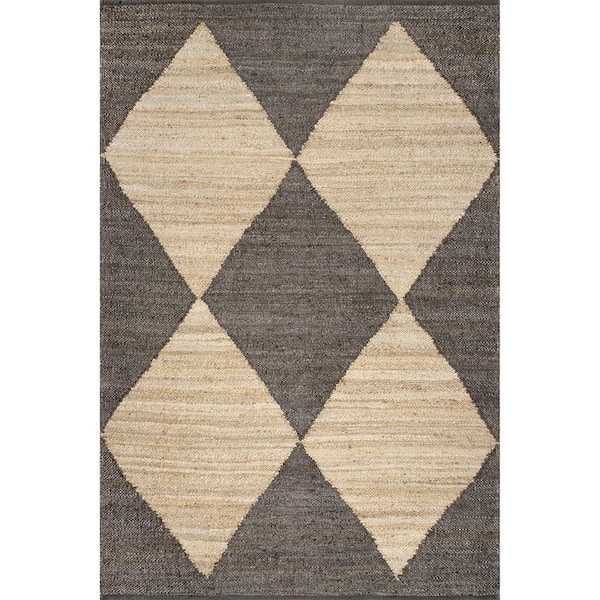 Pandora Diamond Jute Black 9 ft. x 12 ft. Indoor Area Rug