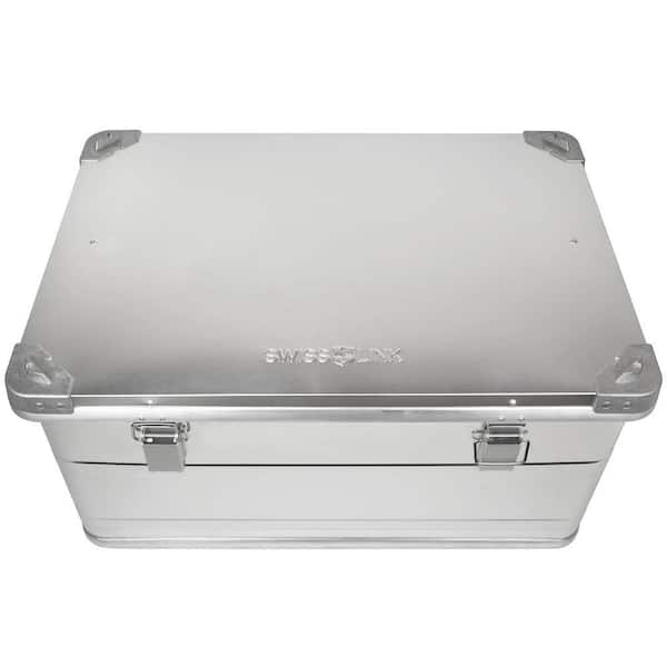 Unbranded 19.29 in. Silver Aluminum Portable Hand Tool Box