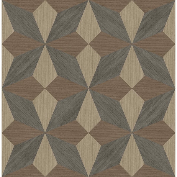 Decorline Valiant Copper Faux Grasscloth Mosaic Copper Paper Strippable Roll (Covers 56.4 sq. ft.)
