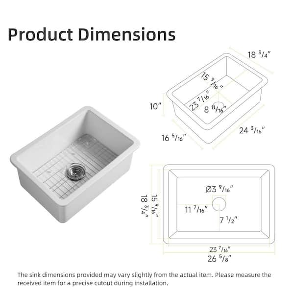 Los Flexi 27 in. Drop-In/ Undermount Kitchen Sink Single Bowl
