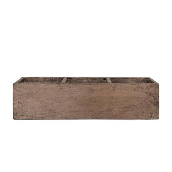 Storied Home Reclaimed Wood Wall Container with 3-Sections DF5983