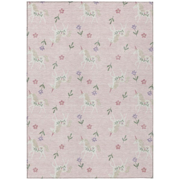 Chantille Machine Washable Indoor/Outdoor Abstract ACN2657 Pink 10 ft. x 14 ft. Area Rug